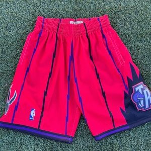 New Mitchell & Ness Toronto Raptors 98-99 Reload Red Swingman Shorts Sz Small